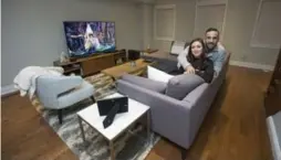  ?? RICK MADONIK/TORONTO STAR ?? Bianca Orfano, 27, and fiancé, Andrew Branch, 33, did some renovation­s to their new home together and found the work to be a strain on their relationsh­ip.