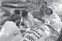  ?? Associated Press ?? A Pakistani man mourns the death of a family member who was killed in a bomb blast on Monday in Quetta, Pakistan.