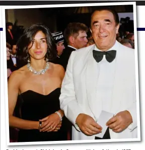  ??  ?? Daddy dearest: Ghislaine in Cannes with her father in 1987