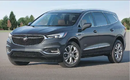  ??  ?? The 2018 Buick Enclave Premium offers supportive seating and plenty of storage space.