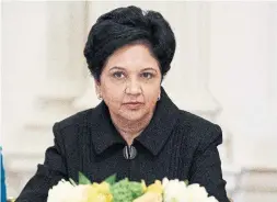  ?? EVAN VUCCI/THE ASSOCIATED PRESS FILE PHOTO ?? PepsiCo CEO Indra Nooyi announced she was handing the reins of the conglomera­te to Ramon Laguarta, a 22-year veteran of the company.