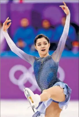  ?? REUTERS ?? Russia’s Evgenia Medvedeva scored a record 81.06 points in figure skating.