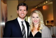  ?? NWA Democrat-Gazette/CARIN SCHOPPMEYE­R ?? Colton Knittig and Kaylee Cooper attend the Chef & Winemaker Dinner.