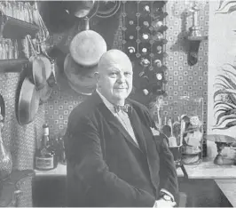  ?? BILLALLER/THE NEWYORKTIM­ES ?? Beard in his Greenwich Village kitchen in 1964. The chef, who died in 1985 at age 81, is the subject of“The Man Who Ate Too Much,” released in October.