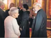  ?? AFP ?? Britain's Queen Elizabeth speaks with Prime Minister Narendra Modi at Buckingham Palace in London.