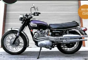  ?? ?? SOLD FOR £5141
Above: 1970 Triumph 500 Trophy street scrambler looked super-cool