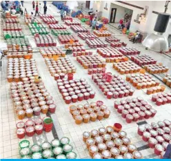  ??  ?? KUWAIT: A large number of fish and shrimp baskets seen at Souq Sharq’s fish market.