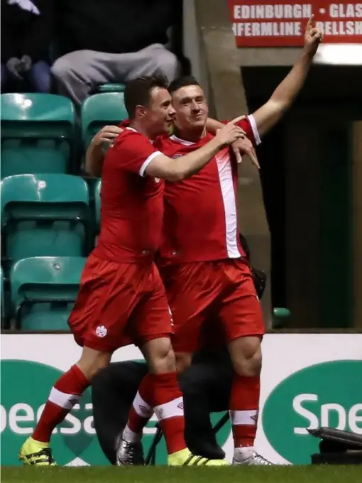  ??  ?? Aird celebrates putting Canada in front (Getty)