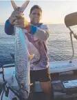  ?? ?? Ray Danes with a Spanish mackerel he caught.