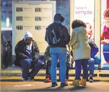  ?? PHOTOS BY APRIL GAMIZ/THE MORNING CALL ?? Jose and Zenayda Alicea conduct a count in downtown Allentown on Wednesday. The Point-in-Time Count is conducted by the Lehigh Valley Regional Homeless Advisory Board.