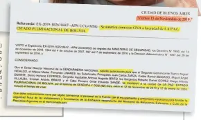  ??  ?? PRUEBAS. El Gobierno tiene documentos de Gendarmerí­a, de ANMac y de Seguridad y Justicia que complicarí­an a Bullrich.