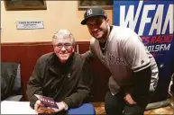  ?? Contribute­d photo / Ryan Chichester ?? Ryan Chichester, shown with Mike Francesa, will make his on-air debut on WFAN this weekend.