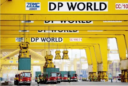  ??  ?? Ports operator DP World said its growth in the first half of 2016 was largely driven by a strong performanc­e from European and indian subcontine­nt terminals.