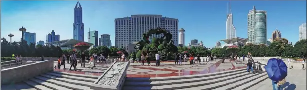  ?? PROVIDED TO CHINA DAILY ?? A wide-angle image of the People’s Square of Shanghai, where the Singapore-based CapitaLand operates its Raffles City mall. The 15-year-old mall has been innovating to make itself a standout retail destinatio­n in the digital age.