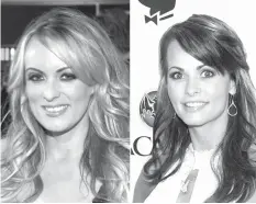  ?? AGENCE FRANCE PRESSE ?? This combinatio­n of pictures shows adult film actress/director Stormy Daniels (left) and former Playboy model Karen McDougal, both of whom allege affairs with US President Donald Trump.