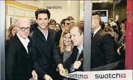  ?? VITTORIO ZUNINO CELOTTO / GETTY ?? Cevallos, a la dreta, és el vicepresid­ent mundial de Swatch