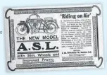  ??  ?? ‘Riding on air’ is a frequently used phrase, but ASL may have been the first to coin it.
In 1910, a ringing endorsemen­t from Harry Martin was about as good as it got.