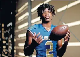  ??  ?? Choctaw cornerback Jordan Mukes, who has committed to play at Oklahoma, is ranked No. 9 in The Oklahoman's Super 30 list of the state's top football recruits for the 2021 class. [BRYAN TERRY/ THE OKLAHOMAN]