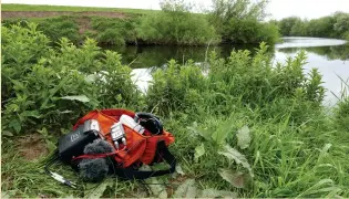  ??  ?? Above: Rob St John’s sound recording toolkit by the River Ure