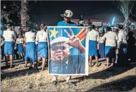  ??  ?? No longer a threat: DRC opposition leader Étienne Tshisekedi died in February. His son, Felix, a political novice, has struggled to convince the opposition to rally behind his party. Photo: Eduardo Soteras/AFP