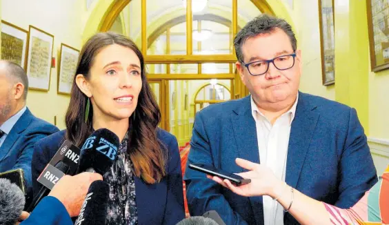  ?? Photo / Mark Mitchell ?? Prime Minister Jacinda Ardern and her deputy Grant Robertson are striving to keep the government in shape.