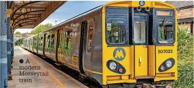  ?? ?? A modern Merseyrail train