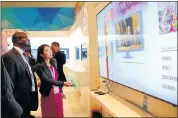  ?? Picture: ZHANG JIEXIAN / PEOPLE’S DAILY ONLINE ?? Huawei showcases 4K video demos at AfricaCom, focusing on the experience of video service and digital service transforma­tion.