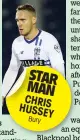  ??  ?? STAR MAN CHRIS HUSSEY
Bury