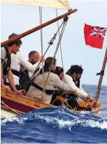  ??  ?? Survival: Volunteers recreate Captain Bligh’s journey for TV