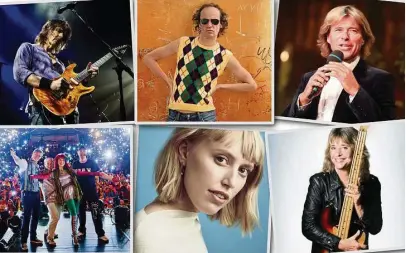  ?? Fotos: PR ?? Die Hutbergsai­son 2024 wird bunt: Von Rock mit „Dire Straits Experience“über Comedy mit Olaf Schubert bis Volksmusik von Hansi Hinterseer (o.v.l.), vom Taschenlam­penkonzert über Pop von Lea bis Rock von Suzi Quatro (u.v.l.) ist alles dabei.