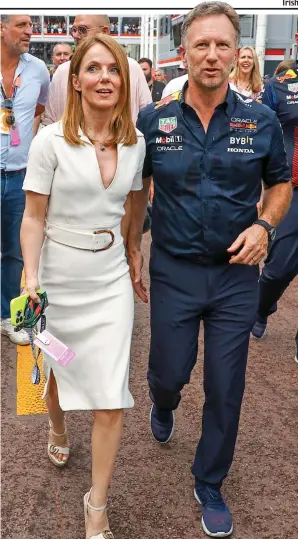  ?? ?? Support: Geri Halliwell and Christian Horner, who have one child