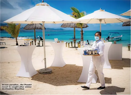  ?? Picture: PA ?? Ocean paradise...the Preskil resort in sought-after winter destinatio­n Mauritius