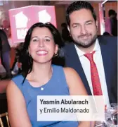  ??  ?? Yasmín Abularach y Emilio Maldonado
