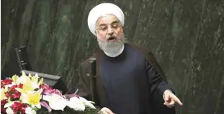  ?? ATTA KENARE AGENCE FRANCE-PRESSE ?? Le président Rohani a souligné que l’Iran préférerai­t ne pas quitter l’accord nucléaire.