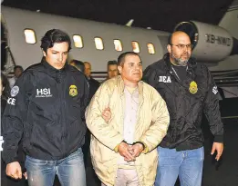  ?? U.S. LAW ENFORCEMEN­T VIA THE NEW YORK TIMES ?? Joaquín Guzmán Loera, the Mexican drug lord known as El Chapo, in federal custody on Long Island in 2017. Guzmán was convicted Tuesday after a trial that exposed the inner workings of his sprawling cartel, which over decades shipped tons of drugs into the United States and plagued Mexico with relentless bloodshed and corruption.