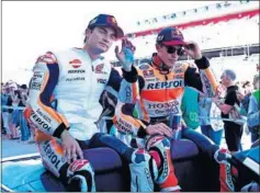  ??  ?? PREPARADOS. Pedrosa y Márquez están listos para Jerez.