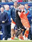  ??  ?? BAILED: Nicky Bailey, right, celebrates the late equaliser