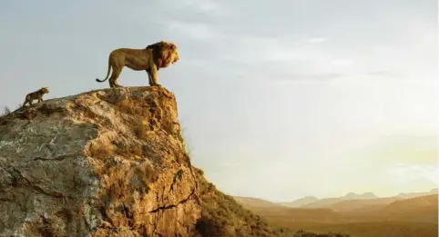  ?? Fotos: Disney Enterprise­s ?? Das Löwenjunge Simba kann es kaum erwarten, seinem Vater Mufasa als König der Löwen nachzufolg­en.