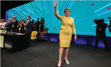  ??  ?? Nicola Sturgeon at last year’s SNP conference in Aberdeen