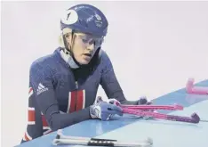  ??  ?? 0 Elise Christie carries a look of utter deflation in Pyeongchan­g