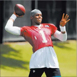  ?? JEREMy BREvARd/ USA TODAY ?? Carolina Panthers quarterbac­k Cam Newton has 82 career touchdown passes, three 3,000-yard seasons and one 4,000-yard season among his four seasons as a pro.