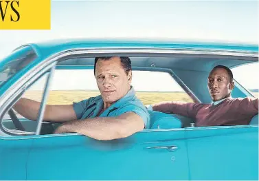  ??  ?? TIFF’s People’s Choice Award went to Green Book, a film about the true story of a bouncer who becomes the driver of an African-American pianist touring the American South in the 1960s. It stars Viggo Mortensen and Mahershala Ali.