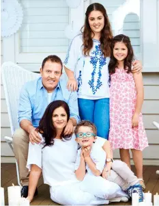  ??  ?? ABOVE: Daniel and Hollie Feller with (from top) daughters Tess, 13, and Alice, 10, and son Harry, five.