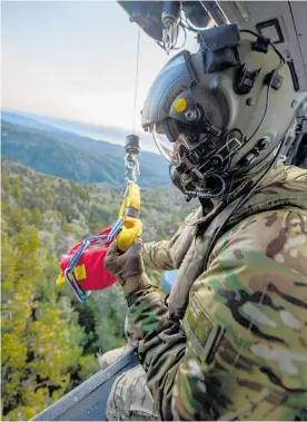  ?? Photo / NZ Defence Force ?? Air force and ground search teams spent days scouring the rugged Kahurangi National Park for the missing pair.