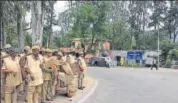  ??  ?? Police deployment in Reasi district was increased to prevent any untoward incident from taking place.