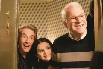  ?? HULU ?? Martin Short, from left, Selena Gomez and Steve Martin are back for Season 2 of“Only Murders in the Building.”