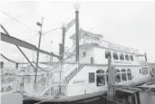  ?? MEGAN MAY/ORLANDO SENTINEL ?? The 105-foot Barbara-Lee, an authentic sternwheel­er, runs along the St. Johns River out of Sanford.