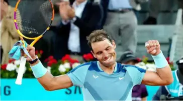  ?? AFP/VNA Photo ?? RAF'S RETURN: Rafael Nadal got off to a good start in his return from injury, defeating Miomir Kecmanovic in two sets to reach the third round at the Madrid Open on Wednesday.