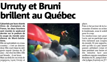  ?? (Photo UCI Mountain Bike / Cerveny) ?? Malgré la pluie et la boue, Loïc Bruni s’est offert une nouvelle quatrième place en coupe du monde, encouragea­nte à un mois des Mondiaux.