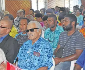  ?? Photo: Peni Komaisavai ?? Some of those who attended the SODELPA annual general meeting at Namoli Village in Lautoka on June 30, 2018.